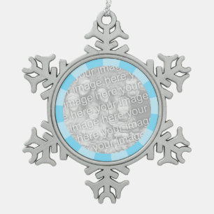 Adorno De Peltre Tipo Copo De Nieve Borde redondo de ráfaga azul
