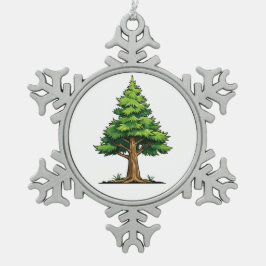 Adorno De Peltre Tipo Copo De Nieve Bosque de hoja perenne