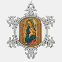 Botticelli (1445-1510) Madonna & Child Enthroned