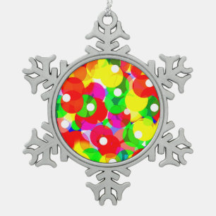 Adorno De Peltre Tipo Copo De Nieve Burbujas de Navidad