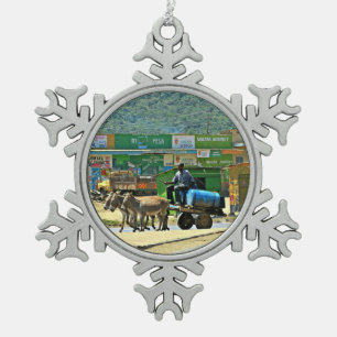 Adorno De Peltre Tipo Copo De Nieve Burro En Kenia