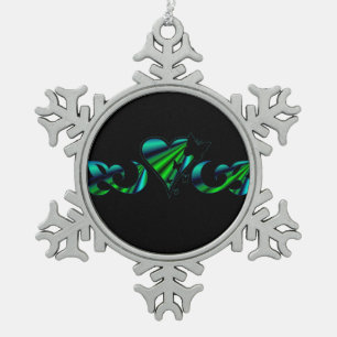 Adorno De Peltre Tipo Copo De Nieve Butterfy Lily y Heart