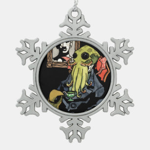 Adorno De Peltre Tipo Copo De Nieve Caballero Cthulhu - ornamento del copo de nieve