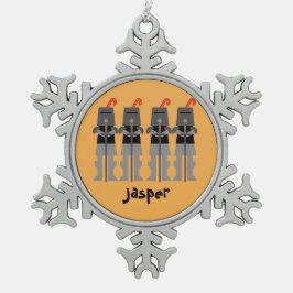 Adorno De Peltre Tipo Copo De Nieve Caballeros