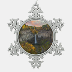 Adorno De Peltre Tipo Copo De Nieve Cae Taughannock en otoño