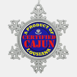 ADORNO DE PELTRE TIPO COPO DE NIEVE CAJUN CERTIFICADO