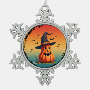 Adorno De Peltre Tipo Copo De Nieve calabaza divertida vintage otoño temporada de otoñ