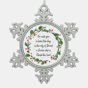 Adorno De Peltre Tipo Copo De Nieve Calcomanía de Escritura Cristiana de Navidad Escri