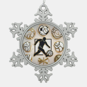 Adorno De Peltre Tipo Copo De Nieve "Campeones dorados"