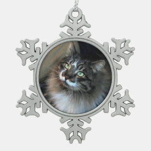 Adorno De Peltre Tipo Copo De Nieve Canto Fluffy con ornamento de bigote