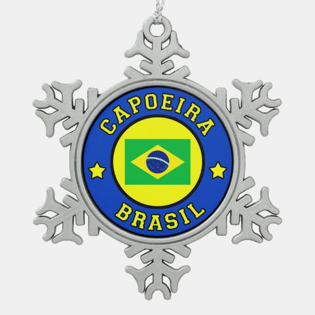 Adorno De Peltre Tipo Copo De Nieve Capoeira Brasil (Anverso)