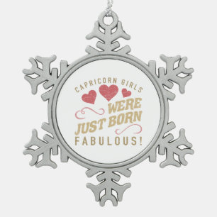 Adorno De Peltre Tipo Copo De Nieve Capricornio Fabuloso Para Mujeres