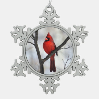 Adorno De Peltre Tipo Copo De Nieve Cardenal Escudo Crimson