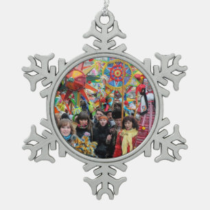 Adorno De Peltre Tipo Copo De Nieve Carolers ucranianos Lviv del navidad