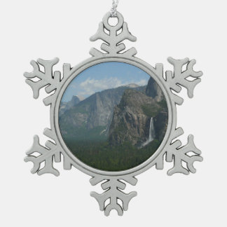Adorno De Peltre Tipo Copo De Nieve Cascada Bridalveil y Half Dome en Yosemite