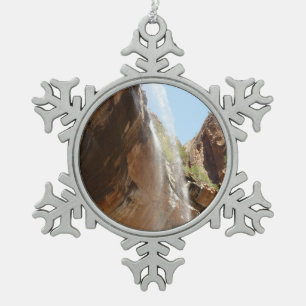 Adorno De Peltre Tipo Copo De Nieve Cascada de Emerald Pool II del Parque Nacional Zio