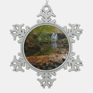 Adorno De Peltre Tipo Copo De Nieve Cascada de otoño y arroyo Pensilvania Naturaleza