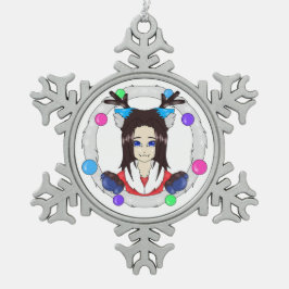 Adorno De Peltre Tipo Copo De Nieve Catarata de Navidad