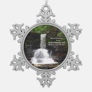 Adorno De Peltre Tipo Copo De Nieve Cataratas Sheldon Reynolds, adorno navideño