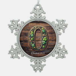 Adorno De Peltre Tipo Copo De Nieve Celtic monogram letter ornament