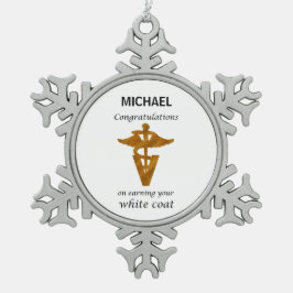 Adorno De Peltre Tipo Copo De Nieve Ceremonia de la escuela veterinaria de la cubierta