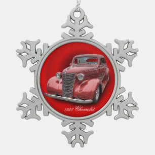 ADORNO DE PELTRE TIPO COPO DE NIEVE CHEVROLET 1938