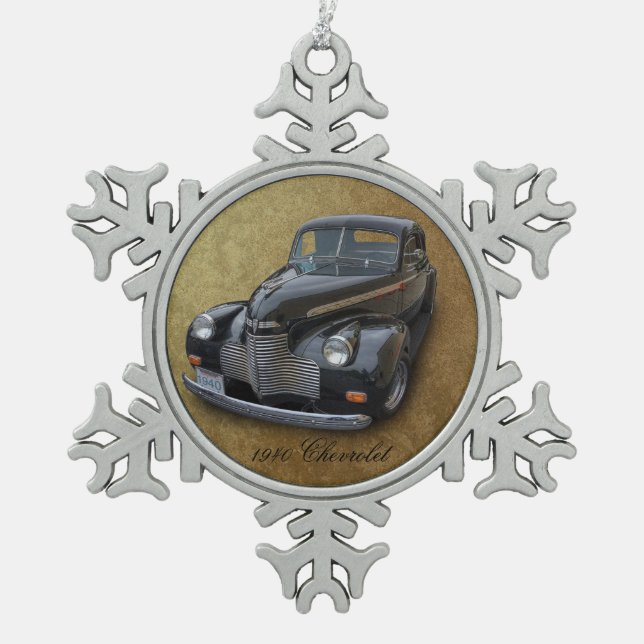 ADORNO DE PELTRE TIPO COPO DE NIEVE CHEVROLET 1940 (Anverso)