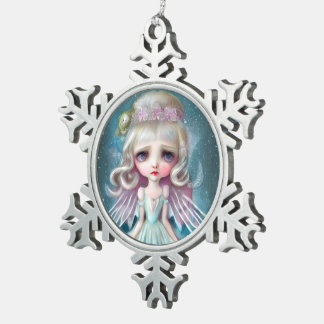 Adorno De Peltre Tipo Copo De Nieve Chica Rubia Surrealismo Pop