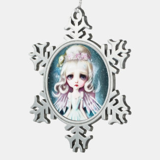 Adorno De Peltre Tipo Copo De Nieve Chica Rubia Surrealismo Pop