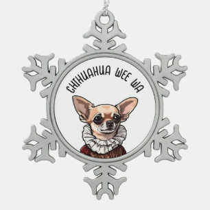 Adorno De Peltre Tipo Copo De Nieve Chihuahua wee wa