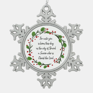 Adorno De Peltre Tipo Copo De Nieve Christian Christmas Scripture Sticker Scripture