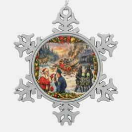 Adorno De Peltre Tipo Copo De Nieve Christmas Crash Snowflake Ornament