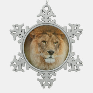 Adorno De Peltre Tipo Copo De Nieve Cierre del majestuoso león de Sudáfrica