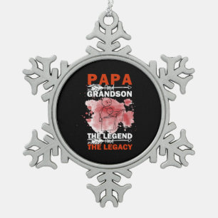 Adorno De Peltre Tipo Copo De Nieve Citas de abuelo   Papa Y Nieto