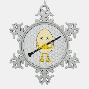 Adorno De Peltre Tipo Copo De Nieve Clarinet Egghead