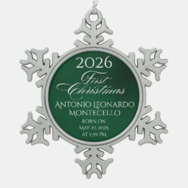 Adorno De Peltre Tipo Copo De Nieve Clásicos Detalles de Nacimiento Verde Esmeralda de