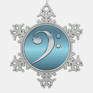 Adorno De Peltre Tipo Copo De Nieve Clef bajo de la música en el copo de nieve