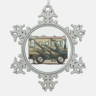 Adorno De Peltre Tipo Copo De Nieve Coche grande Motorhome del campista contento lindo