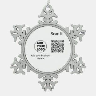 Adorno De Peltre Tipo Copo De Nieve código q r simple añadir logotipo código de explor