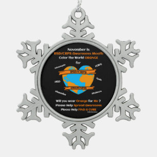Adorno De Peltre Tipo Copo De Nieve Color del Naranja mundial...RSD/CRPS