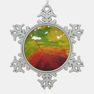 Adorno De Peltre Tipo Copo De Nieve Colores de la hoja de arce Fotografía de la natura
