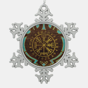 Adorno De Peltre Tipo Copo De Nieve Compás de la navegación de Vegvisir - de Viking