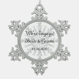 Adorno De Peltre Tipo Copo De Nieve Compromiso de invierno con copo de nieve