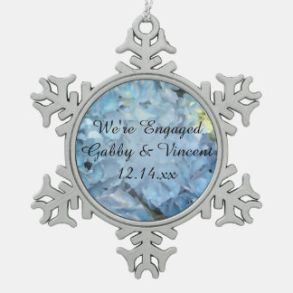 Adorno De Peltre Tipo Copo De Nieve Compromiso de las flores de hidrangea azul