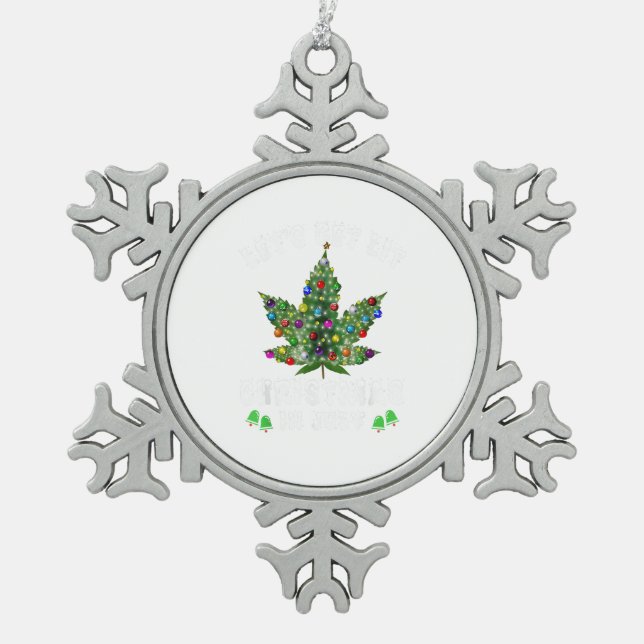 Adorno De Peltre Tipo Copo De Nieve Consigamos Navidades livianos en el árbol de Navid (Anverso)