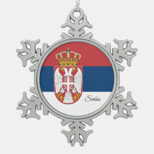 Adorno De Peltre Tipo Copo De Nieve Copo de nieve de Serbia, bandera serbia