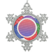 Copo de nieve personalizado Orn de las bolas del