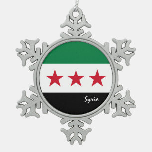 Adorno De Peltre Tipo Copo De Nieve Copo de nieve sirio, bandera patriótica siria