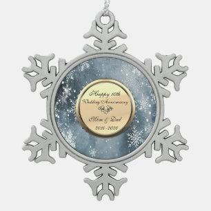 Adorno De Peltre Tipo Copo De Nieve Copos de nieve Diamante décimo aniversario Boda