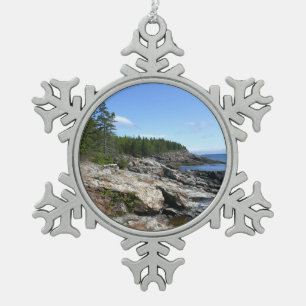 Adorno De Peltre Tipo Copo De Nieve Costa de la isla Bar en el Parque Nacional Acadia